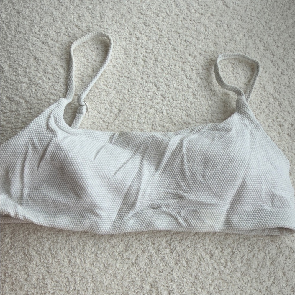 Athleta White Textured Bralette and bottom